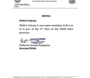 PGIM E-Library is now open