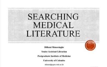 Health and Medical Literature Searching