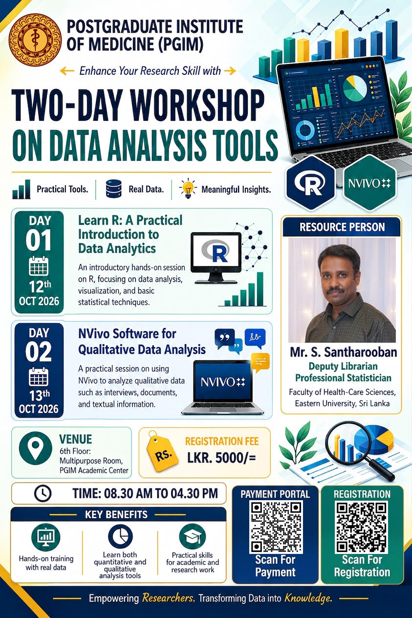 Two Day Workshop on Data Analysis Tools Two Day Workshop on Data Analysis Tools